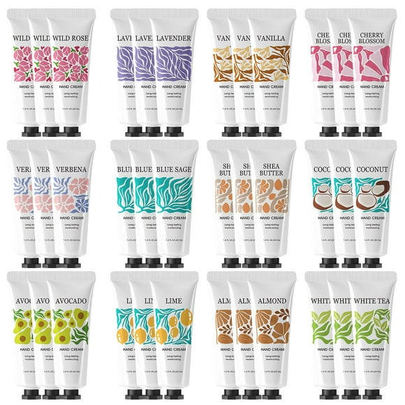 BODY & EARTH # LOVE Paquete de 36 cremas de manos para mujeres, regalos, loción hidratante para manos, crema para manos secas, mini loción de manos a granel, juegos de regalo para el día de la madre,