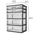 thumbnail image 2 of Sterilite 5 Drawer Wide Cart, 2 of 7