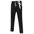 thumbnail image 4 of COOFANDY Men's Metallic Shiny Pants Night Club Pants 70s 80s 90s Disco Pant Party Dance Straight Leg Trousers, 4 of 6