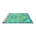 thumbnail image 2 of Ahgly Company Machine Washable Indoor Rectangle Abstract Turquoise Blue Modern Area Rugs, 5' x 7', 2 of 4