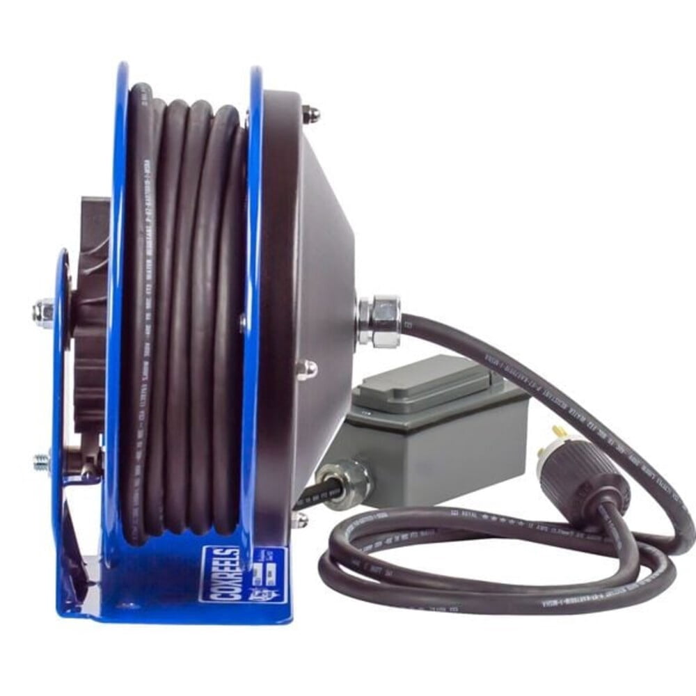 Coxreels Compact Spring Driven Cord Reel Duplex Gfic Rec 12Ga X 30'