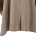 thumbnail image 5 of Women's Oversize Knit Cape Coat Thick Warm Hooded Poncho Collar Shawl Wrap Cardigan Cloak for Evening Khaki-W Free Size, 5 of 5
