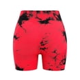thumbnail image 4 of Outfmvch Women's High Waisted Yoga Shorts Scrunch Butt Lifting Workout Biker Shorts Seamless Booty for Athletic Running Gym Red M, 4 of 4