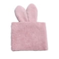 thumbnail image 3 of Ramo redondo de orejas de conejo para otoño e invierno, buena artesanía, decoración del hogar, muñeco de peluche rosa, 3 of 9