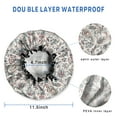 thumbnail image 3 of Shower Caps,White Pioneer Flower and Paisley Pattern Waterproof Shower Cap for Women 4 Pieces,Double Reusable Hair Cover for Shower PEVA Elastic Stretch Hem, 3 of 7