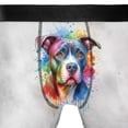 thumbnail image 4 of Watercolor Drip Pitbull Pop Art Colorful Portrait Artwork All Over Print Boxer Briefs Underwear for Men Dad Terrier Dog Lover - 01009, 4 of 6
