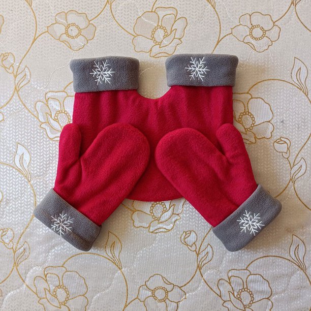 Guantes acolchados con bordado de copos de nieve para parejas que se toman de la mano, doblemente cálidos, gruesos, creativos y personalizados