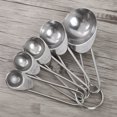 thumbnail image 4 of Juego de tazas y cucharas medidoras de acero inoxidable, 5 piezas, herramienta de cocina para hornear para una cocción precisa, 4 of 8