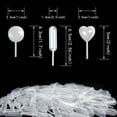thumbnail image 4 of Limei 50pcs 4ml Plastic Pipettes Heart Round Rectangular Plastic Squeeze Transfer Pipettes Suitable for Chocolate, Cupcakes, Strawberries (Round), 4 of 7