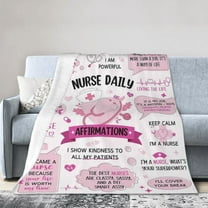 Nurse Gifts for Women Men- Funny Nurse Blanket with Nurse Daily Affirmations, Nurse Appreciation Gifts for Nurses Week, Gifts for Nurses Practitioners, Graduation Gifts for Nurses 50x40