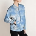 thumbnail image 7 of Vinsonshop Women Bomber Jacket Outerwear for Women Spring Jackets Womens Jackets Casual Business Casual Jackets for Women Zip Up Jackets for Women Full Zip Jacket Blue L, 7 of 7