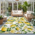 thumbnail image 2 of Area Rugs 4'x6'. Lemon Carpet Runner Indoor Outdoor Rugs Home Decor Aesthetic, Yellow Fruits Summer Watercolor Botanical Leaf Plant Non Slip Mats Washable Accent Rug for Living Room Bedroom, 2 of 8