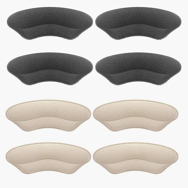 Almohadillas para el talón, insertos, forro para hombres y mujeres, protectores de la parte posterior del talón, cojines para evitar zapatos demasiado grandes (8 piezas)