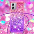 thumbnail image 4 of Funda para Motorola Moto G 5G 2023 Brillantina Líquida Divertida Reluciente y con Cristales en Movimiento Cuerpo Cruzado con Cordón Ajustable, 4 of 5