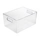 thumbnail image 1 of Contenedor organizador de almacenamiento transparente duradero con asa, cesta de almacenamiento transparente para S, 1 of 9