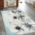 thumbnail image 3 of Teal Spring Floral Area Rug 4x6 Washable Rug Non Slip Vintage Botanical Summer Flowers Large Area Rug Indoor Floor Carpet for Entryway Bedroom Kitchen Living Room Home Office Dining Room Nursery, 3 of 7