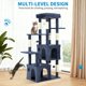 thumbnail image 2 of Yeshouse Árbol para gatos de 155 cm, varios niveles, ideal para gatos grandes y Maine Coon, con percha gigante, 2 compartimentos, postes rascadores de sisal y pelotas colgantes, 2 of 7