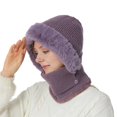 thumbnail image 5 of Women Fashion Warmer Multipurpose Plush Knitted Hat Ears Protection Cap Beanie Cap Face Cover Neck Caps GREY, 5 of 8