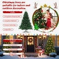 thumbnail image 3 of Funcid 6ft Pre-Lit Green Artificial Christmas Tree with 250 Warm LED Lights and 1477 Branch Tips, Hinged Full Christmas Tree w/ Foldable Metal Stand, 8 Light Sequences for Home Holiday Decoration, 3 of 12