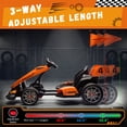 thumbnail image 5 of McLaren 24V Ride On Go Kart for Kids, Drifting Ride On Car with LED Lights, 3 Levels Foldable Design, Battery Powered Ride On Toy w/ Rear Wheels for Age 6+ Kids, 5 of 8