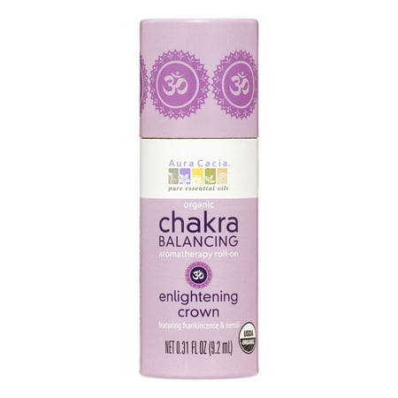 Aura Cacia Massager - Aura Cacia Organic Chakra Balancing Aromatherapy Roll On Oil, Enlightening Crown, 0.31 Oz