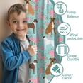 thumbnail image 3 of Blackout Kids Curtains,Cute Boxer Dog and Flowers Florals Childrens Insulated Curtains Set Of 2,Bedroom Essentials,Toddler Room Decor 52"x63"(132x160cm), 3 of 4