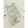 thumbnail image 3 of TSEXIEFOOFU Baby Girls Boys Summer Casual Jumpsuit Sleeveless O Neck Dinosaur/Fish Print Romper, 3 of 8