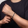 thumbnail image 2 of Metro Jewelry Stainless Steel Double Chevron Bracelet with Black Ion Plating, 2 of 7