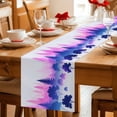 thumbnail image 5 of Purple Pink Forest Table Runner 90 Inches, Ombre Tree Abstract Art Bed Runner Dresser Scarves Tabletop for Indoor Outdoor Parties/Ceremony/Banquet, 13" x 90", 5 of 9