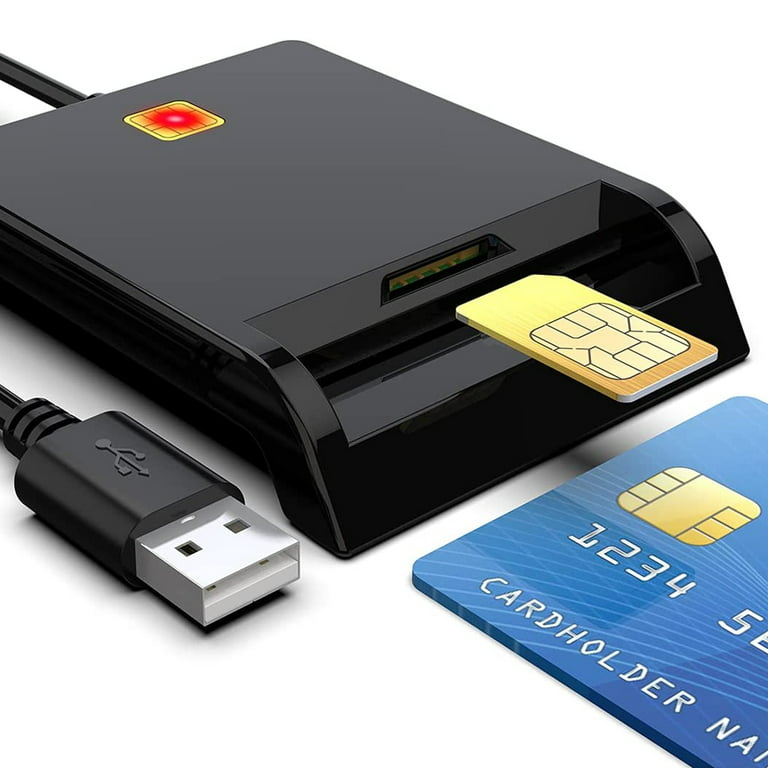 Multi-Function CAC Card Reader, EEEkit Can Read DOD Military Common Access  Smart Card, ID Card, support with Windows, Mac OS 10.6-10.10 and Linux