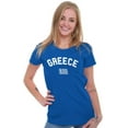 thumbnail image 4 of Greece Country Flag Soccer Fan Pride Womens Slim Fit Graphic Tee Brisco Brands S, 4 of 5