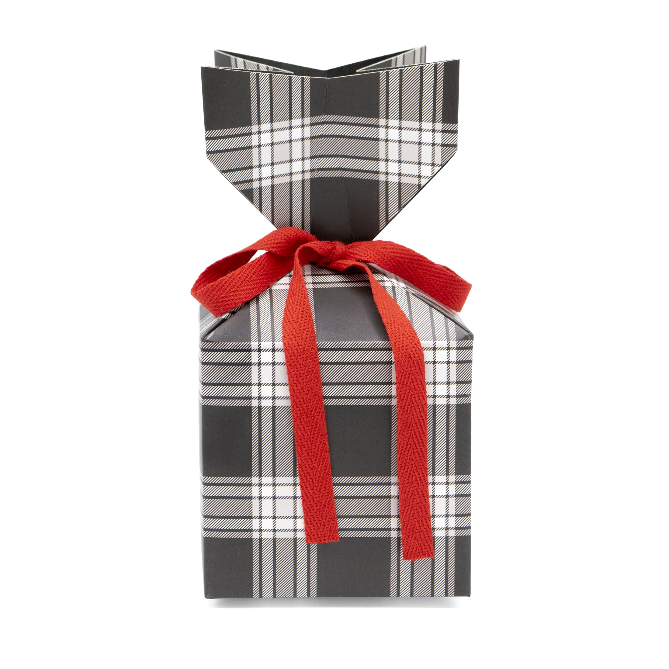 Holiday Time Gift Box with Twill Ribbon, 3 in x 3 in x 10", 1 count