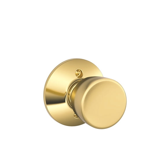 Pomo de puerta SCHLAGE F170V, latón brillante, acero, grado 2