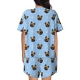 thumbnail image 3 of Lsque french Bulldog Face Women's Short-Sleeved Pajama Set - 2 Piece Soft and Lightweight Sleepwear Set-Medium, 3 of 9
