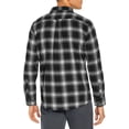 thumbnail image 2 of Eddie Bauer Men's Long Sleeve Flannel Button Down Shirt (Caviar Jackson Plaid, XL), 2 of 4