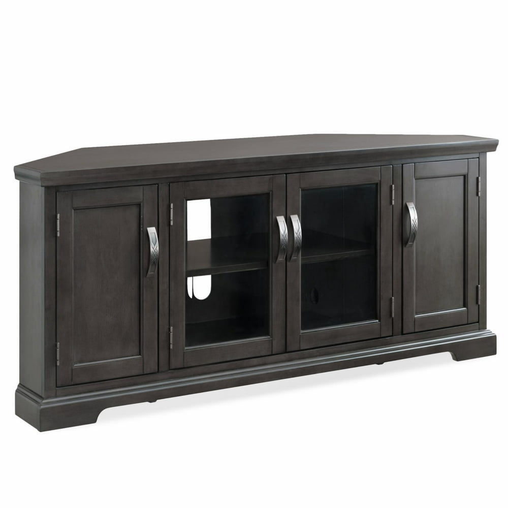 Leick Home Rustic Corner TV Stand Graystone