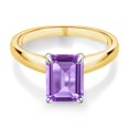thumbnail image 2 of Gem Stone King 2.50 Ct Purple Amethyst 10K Yellow and White Gold Ring Ring, 2 of 4