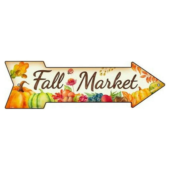 Fall Market Novelty Metal Arrow Sign (with Sticky Notes)