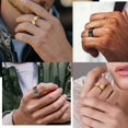 thumbnail image 3 of ORUYROP Can Engrave Viking Rune Spinner Rings for Men/Women, Size #7-#14 Chain Link Fidget Ring, Stainless Steel/Gold Plated/Black-Send Gift Box, 3 of 7