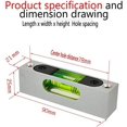 thumbnail image 2 of Nivel ajustable de alta precisión de metal, barra de nivel pequeña, nivel cuadrado, magnetismo de burbuja horizontal, aleación con burbuja horizontal luminosa, (verde (magnético), 2 of 5