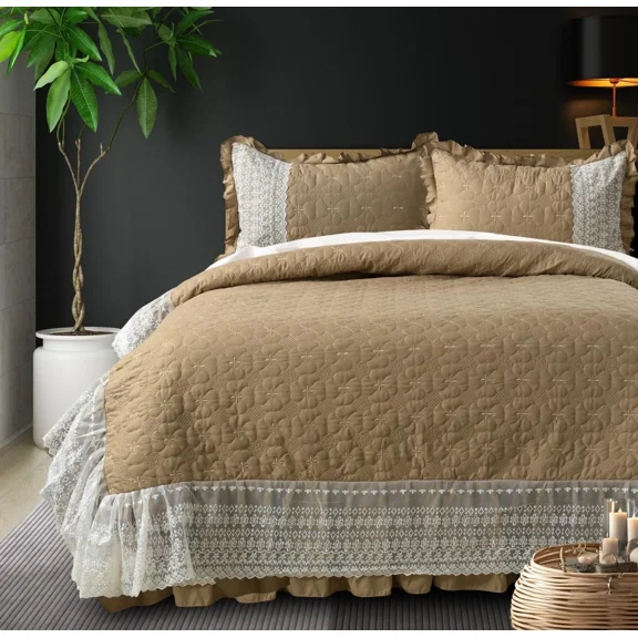 Auraluxe Quilted Elegance Bedcover Set