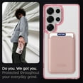 thumbnail image 5 of For Samsung Galaxy S25 Edge Magnetic Clear Wallet Phone Case,Magnetic Detachable Card Holder,Compatible with Mag-Safe,Military-Grade Protection,Shockproof Transparent Thin Fit Phone Case,Pink, 5 of 8