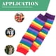 thumbnail image 3 of Rainbow Strips Warmer coloridos guantes sin dedos manga para mujeres niñas, 3 of 4