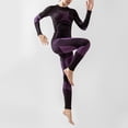 thumbnail image 7 of Drie Thermals for Women Women Long Sleeve Thermal Shirts, Base Layer Slim Fit Workout Pullover Tops Winter Warm Fleece Lined Underwearshirt Purple,L, 7 of 7