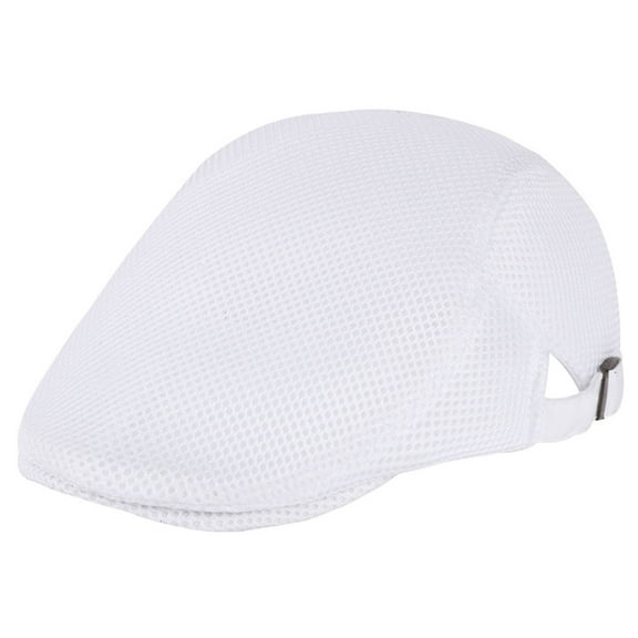 Mens Breathable Mesh Summer Duckbill Hat Newsboy Beret Ivy Cap Cabbie Flat Soft