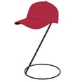 thumbnail image 4 of 2pcs gorra deportiva de béisbol con soporte de exhibición de pelucas de cabellero de sombrero de metal independiente, 4 of 5