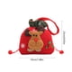 thumbnail image 3 of Bolsas de regalo navideñas con diseños de peluche en 3D - Bolsas reutilizables para guardar tela y regalar en Navidad - Bolsa de tela roja de 23x19 cm, 3 of 6