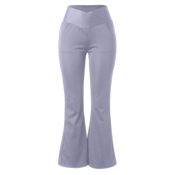 Women's Boot Cut High Waisted Flared Yoga Pants Workout Casual Trousers