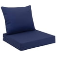 thumbnail image 2 of Outdoor Seat Cushion Set 24 x 24 Inch Waterproof & Fade Resistant Patio Furniture Cushions with Removable Cover, Outdoor Sofa Replacement Seat & Back Cushions for Chair Sofa Couch, Blue, 2 of 16