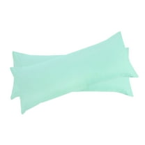 Unique Bargains Microfiber Solid Long Body Pillowcases, 2-Pack Spa Blue 20" x 54"